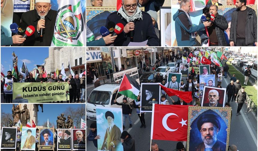 "Dünya Kudüs Günü" için İstanbul'da yürüyüş