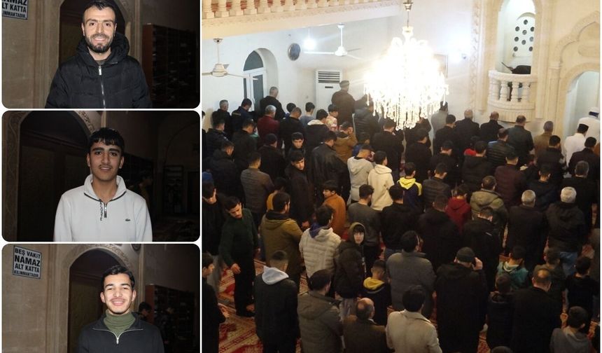 Kadir Gecesi’ni camilerde ihya eden Mardinliler: Bu mübarek gecede özellikle Gazze unutulmamalı
