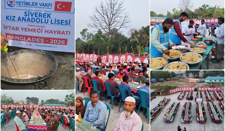 Siverekli öğrenciler Yetimler Vakfı aracılığıyla Bangladeş’te iftar verdi