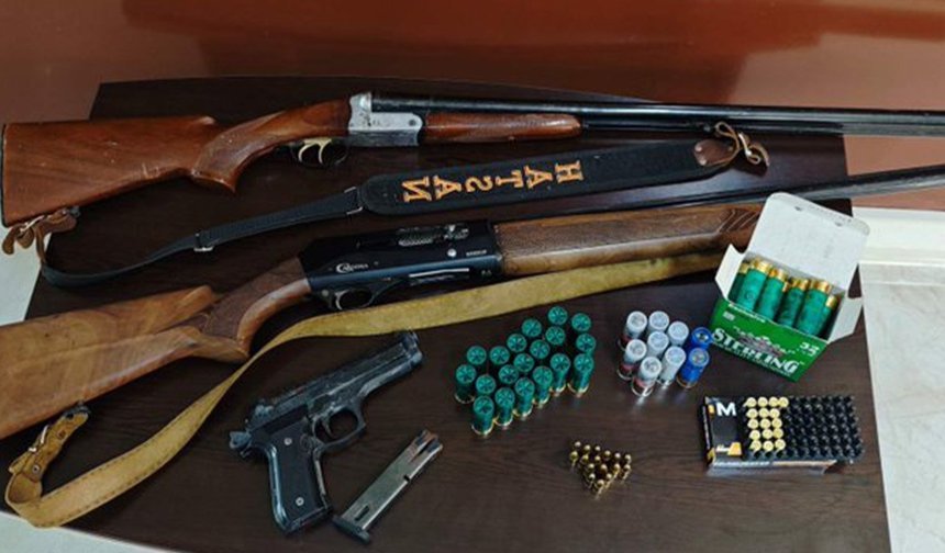 Bilecik'te operasyonu: Ruhsatsız silahlar ele geçirildi