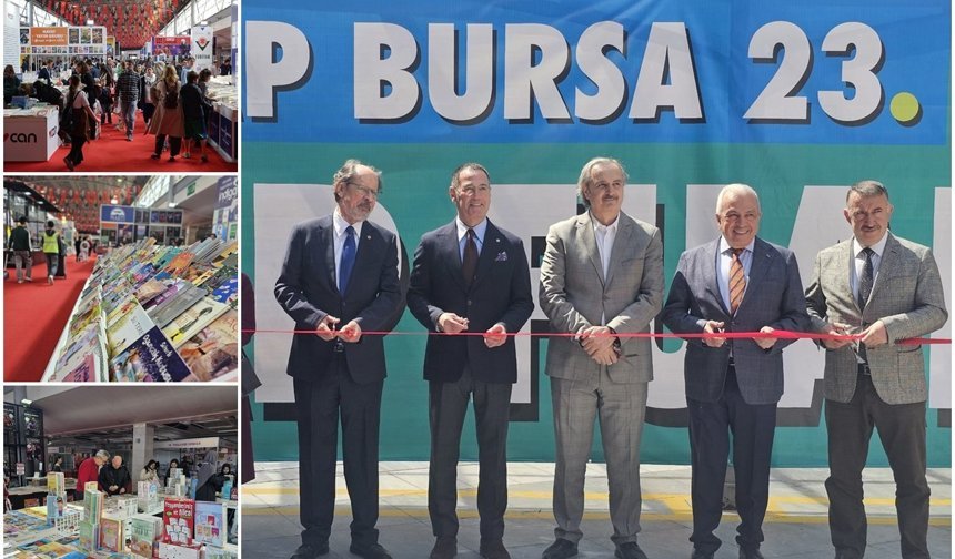 Bursa 23. Kitap Fuarı kapılarını ziyaretçilere açtı