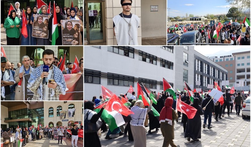 Bursa'da öğrencilerden küresel zulme tepki: Sessizlik suça ortaklıktır