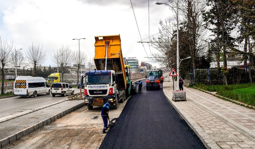 Malatya çevre yolu yan yolları yenileniyor