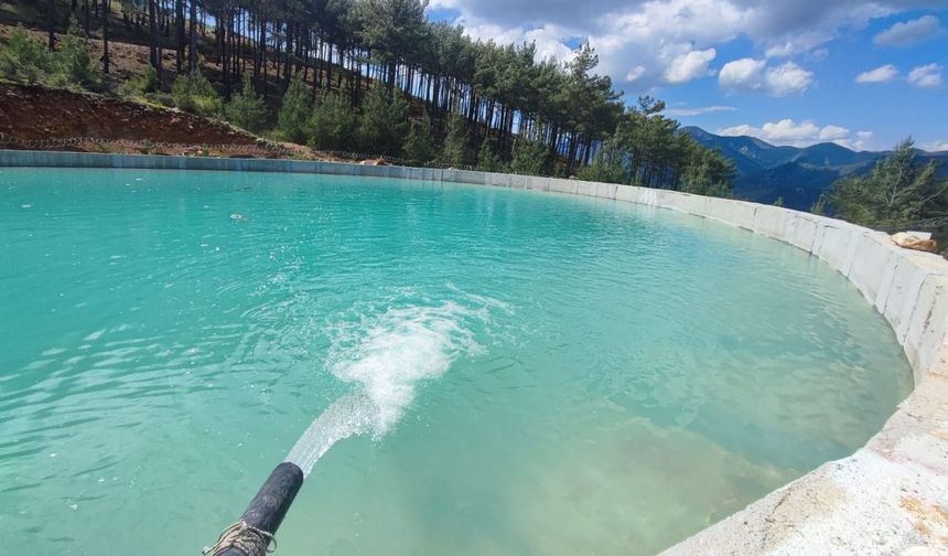 Mersin’de orman yangınlarıyla mücadelede kritik öneme sahip su toplama çukurlarında doluluk yüzde100'e ulaştı