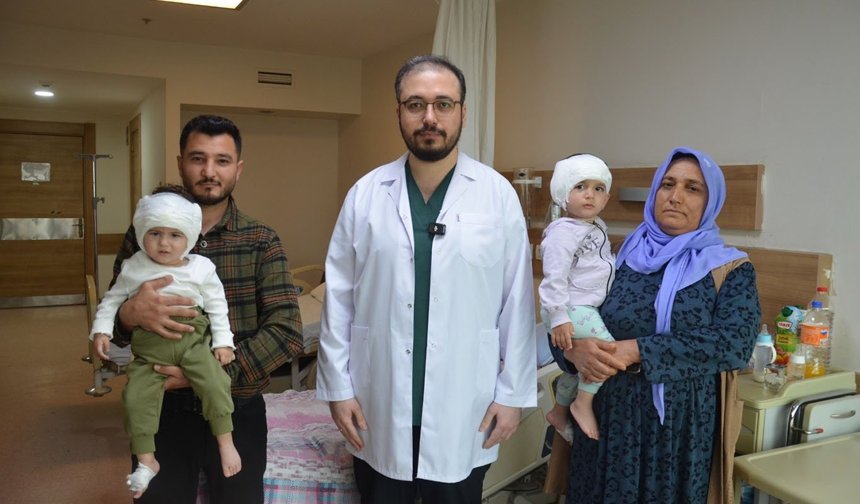 Şanlıurfa'da iki bebek biyonik kulakla ilk kez ses duydu