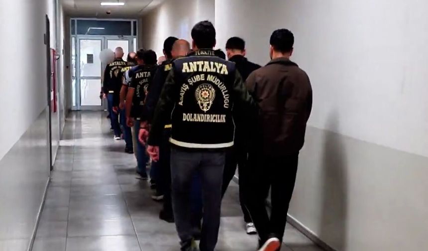 Antalya merkezli dolandırıcılık operasyonunda 14 şüpheli tutuklandı