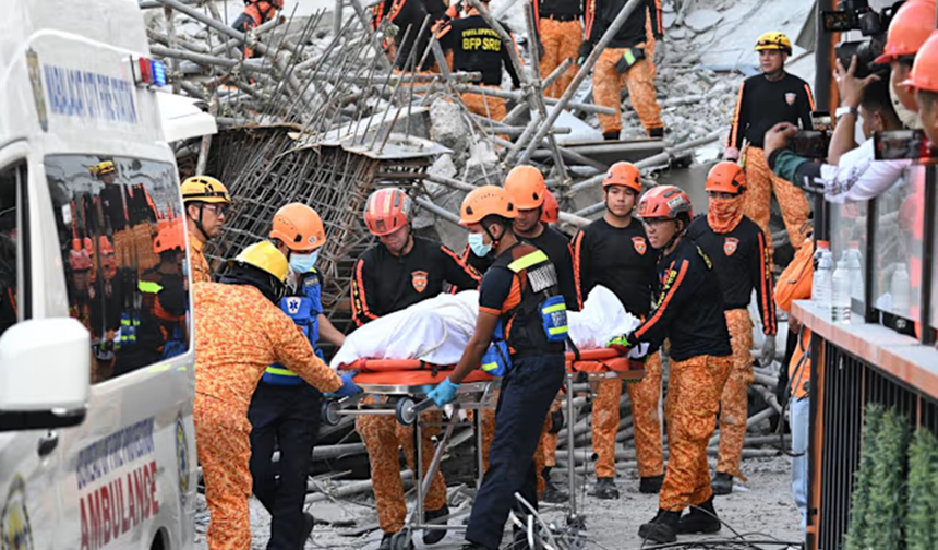 Filipinler'de inşaat halindeki bina çöktü: 1 ölü, 20'den fazla kişi enkaz altında