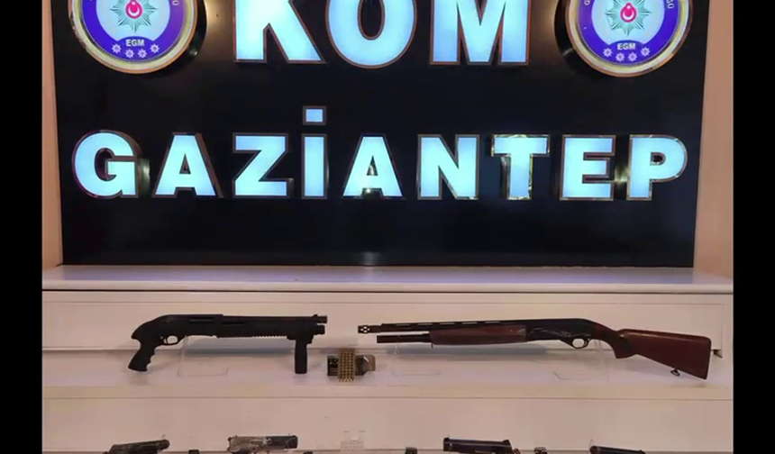 Gaziantep'te ruhsatsız silah operasyonu: Bir gözaltı