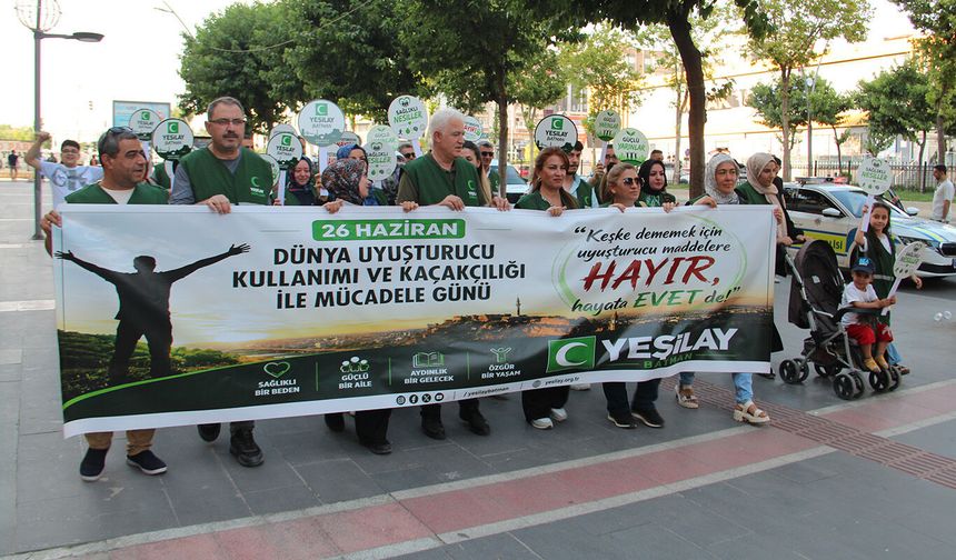 Batman'da bağımlılığa karşı farkındalık yürüyüşü düzenlendi