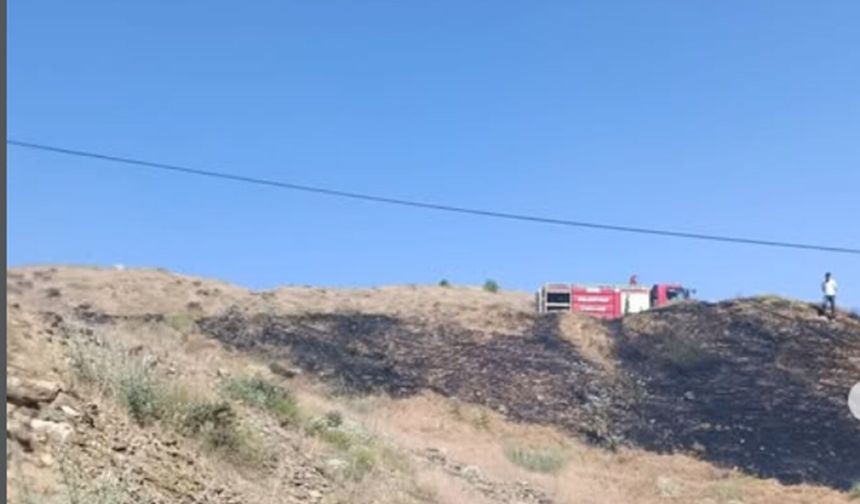 Bingöl'de çıkan anız yangını itfaiye ekiplerince söndürüldü
