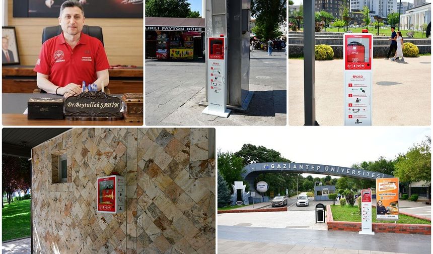 Gaziantep'te hayat kurtaran OED cihazları vatandaşların hizmetine sunuldu