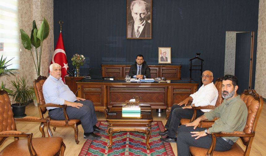 HÜDA PAR Heyetinden Akdeniz Kaymakamı Beşikçi'ye hayırlı olsun ziyareti