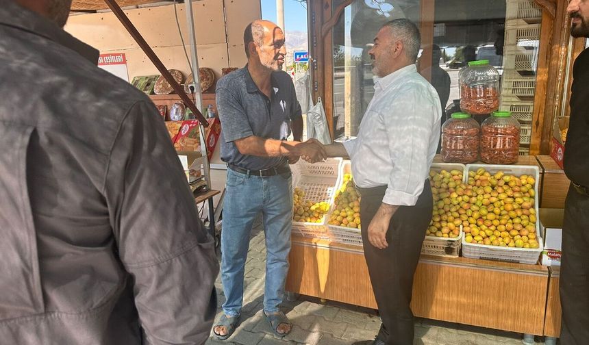 HÜDA PAR Malatya İl Başkanı Sevgili'den Kale'de esnaf ziyareti