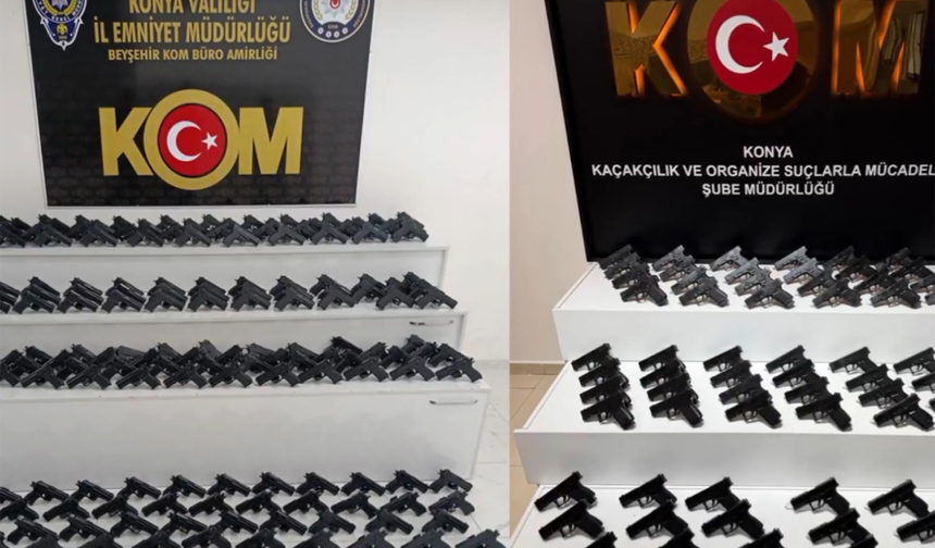 Konya'da 244 ruhsatsız tabanca ele geçirildi