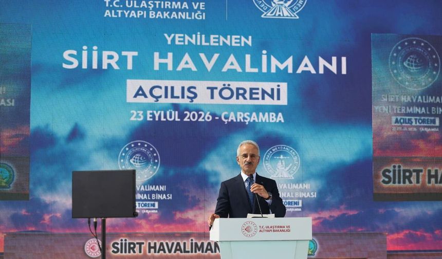 Siirt Havalimanı 250 bin yolcu kapasiteli oldu: Siirt demir yoluyla ulusal ağa bağlanacak
