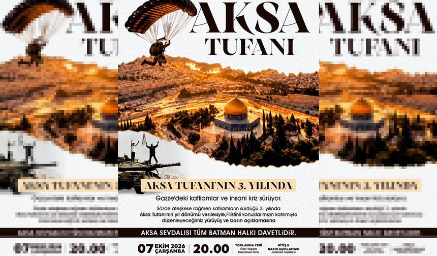 Batman'da Gazze için yürüyüş ve basın açıklaması düzenlenecek