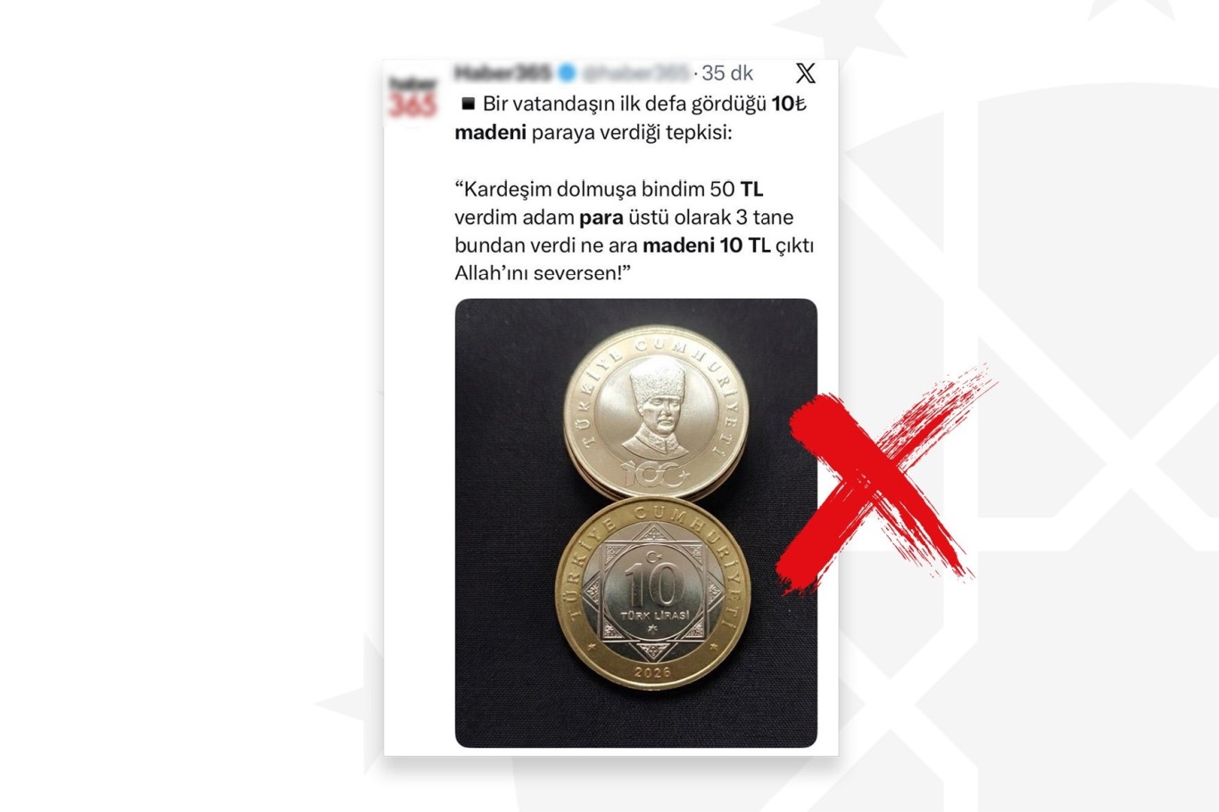 DMM, "10 TL değerinde madeni para olduğu" iddialarını yalanladı