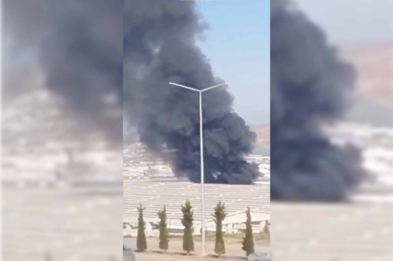 Ankara'da boya fabrikasında yangın