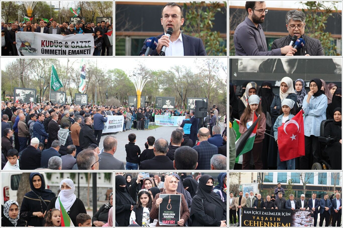 Batman'da STK’lardan siyonist rejime sert tepki: Mescid-i Aksa'nın kapatılması ve idam yasası kabul edilemez