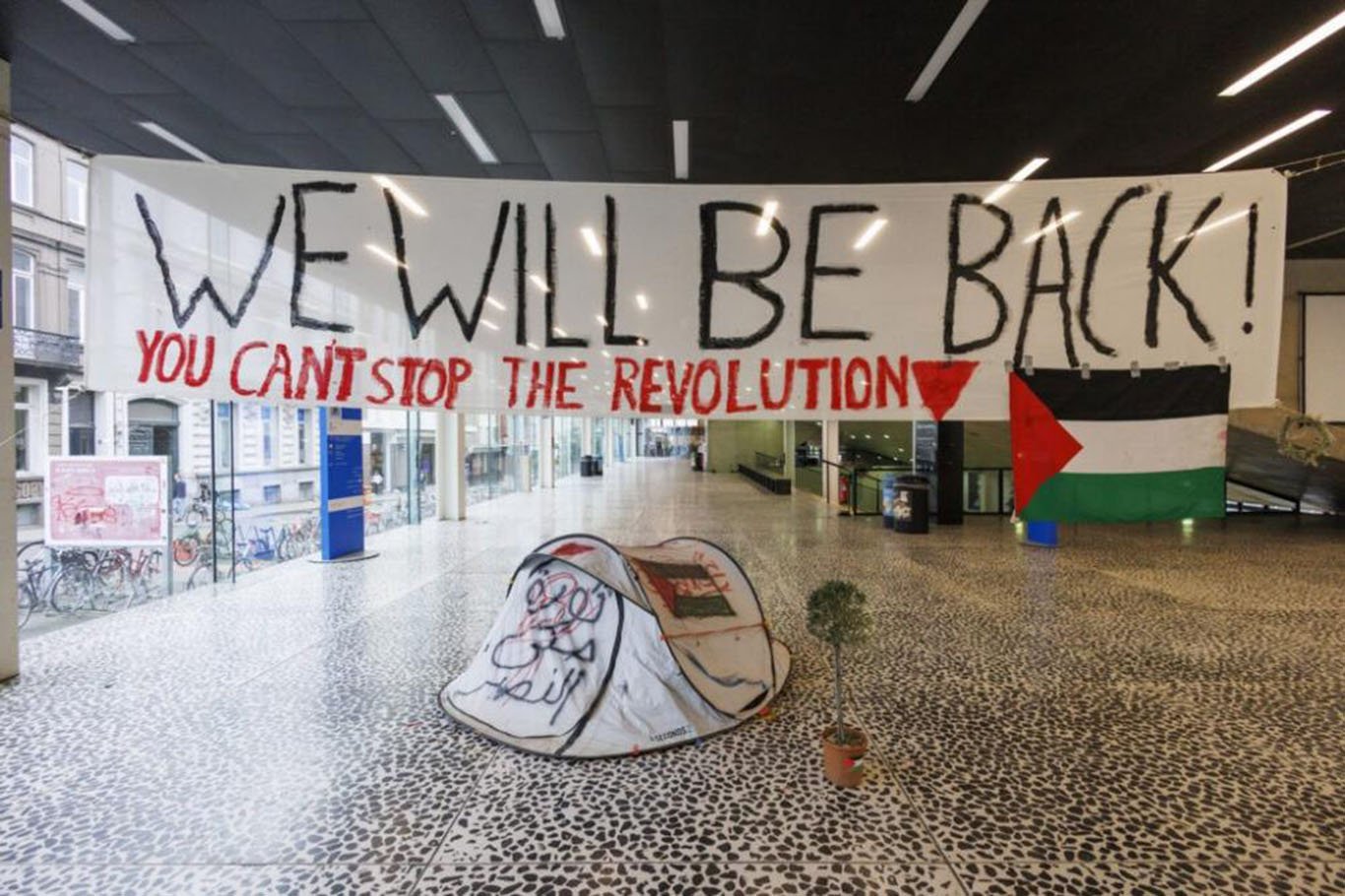 Belçika'da, siyonist rejimle akademik iş birliğine protesto