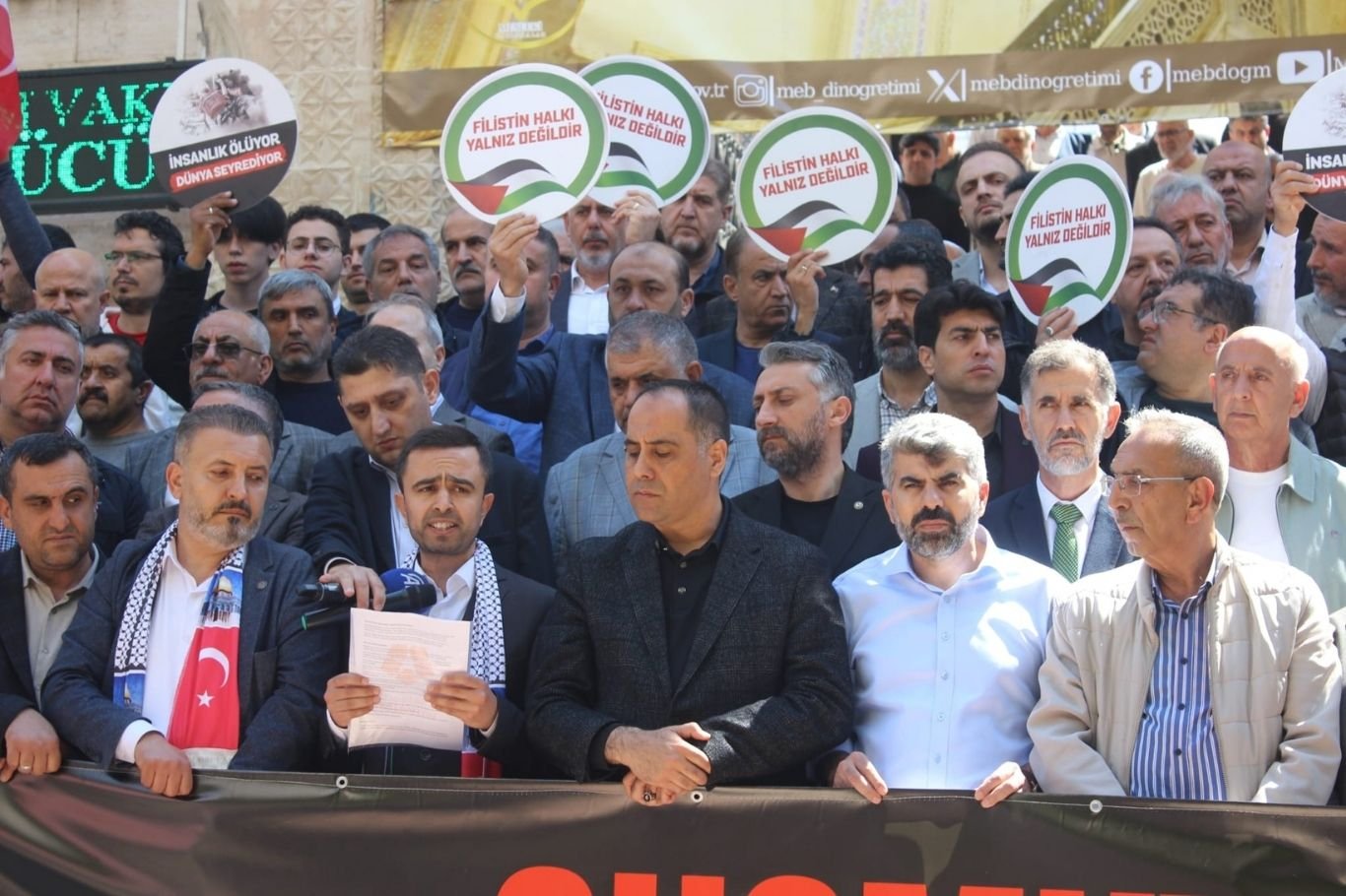 Mersin'de Filistin vurgusu: 'İnsanlık vicdanı susmayacak'