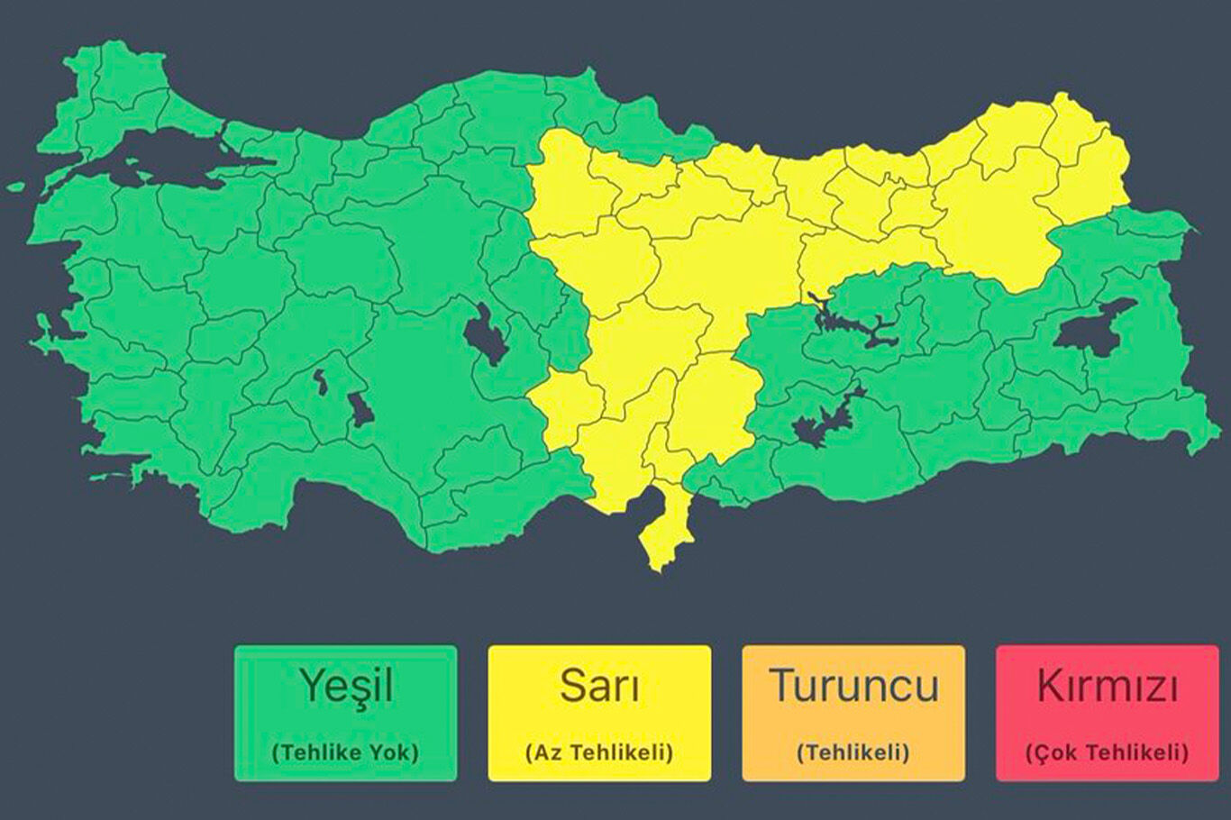 AFAD'dan 16 il için kuvvetli yağış uyarısı