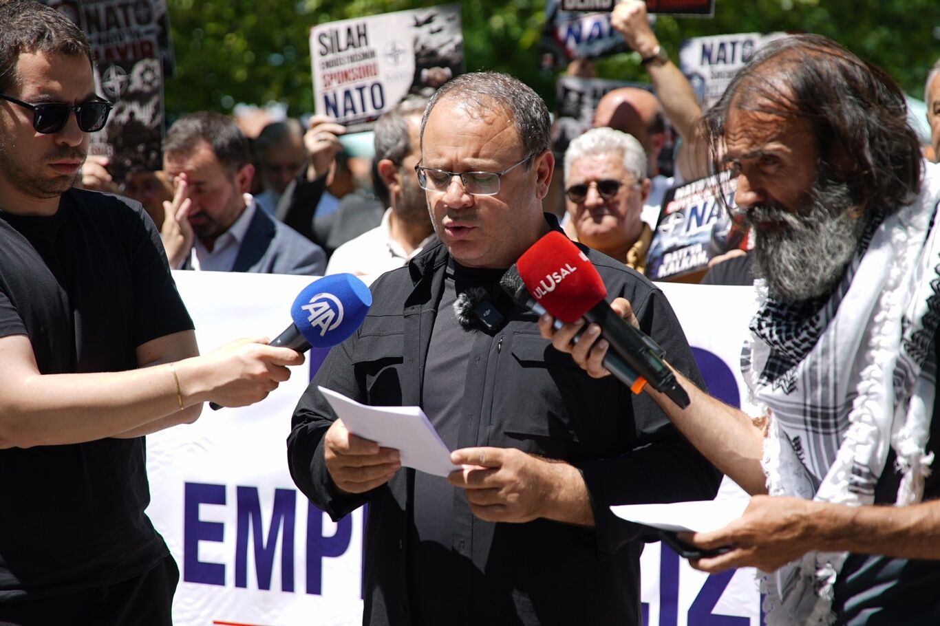 Ankara'da NATO Zirvesi öncesi protesto: NATO küresel sömürü düzeninin askerî ayağıdır