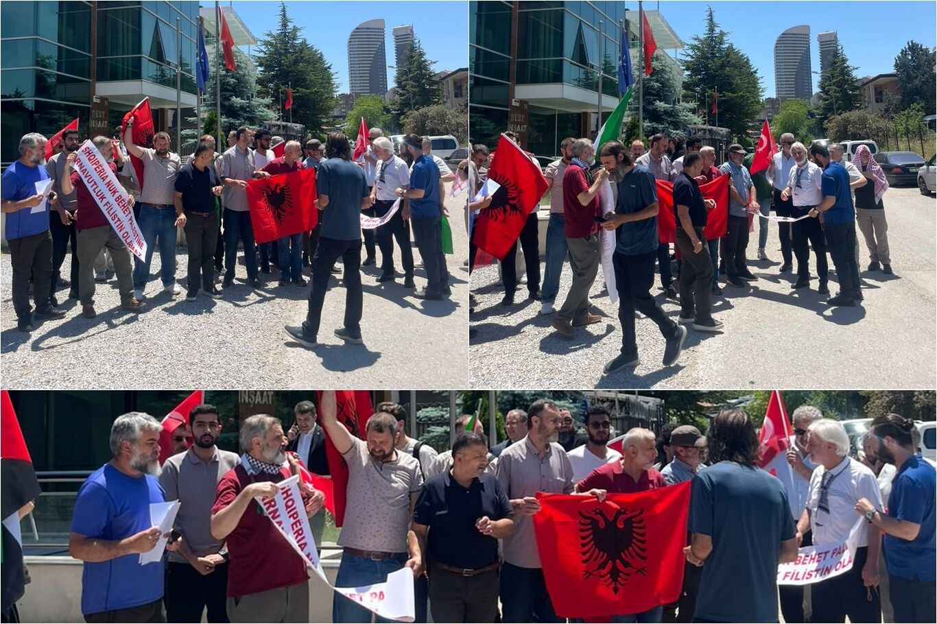 Arnavutluk İnisiyatifi'nden Büyükelçilik önünde protesto desteği