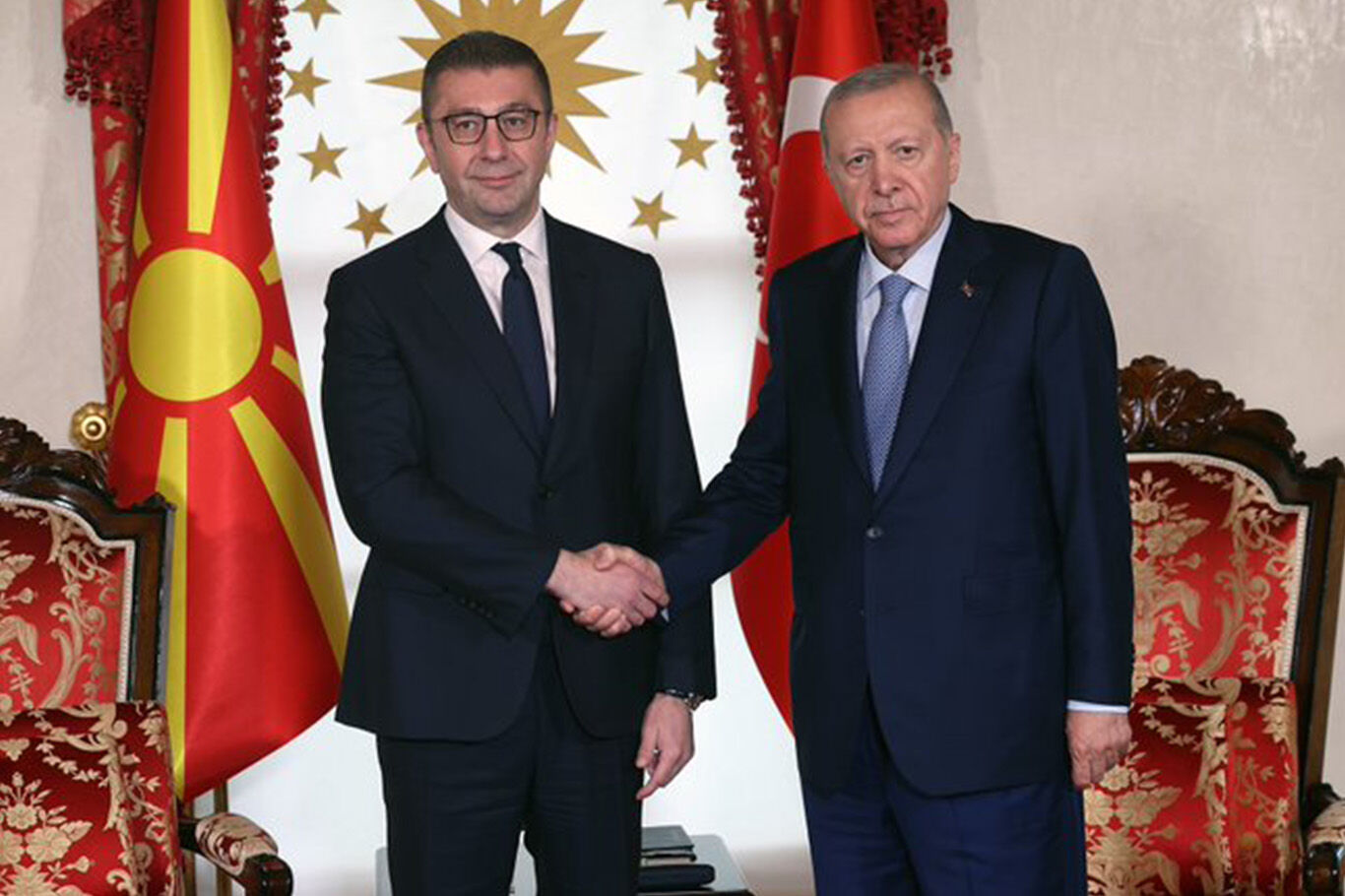 Cumhurbaşkanı Erdoğan, Kuzey Makedonya Başbakanı Mickoski'yi kabul etti