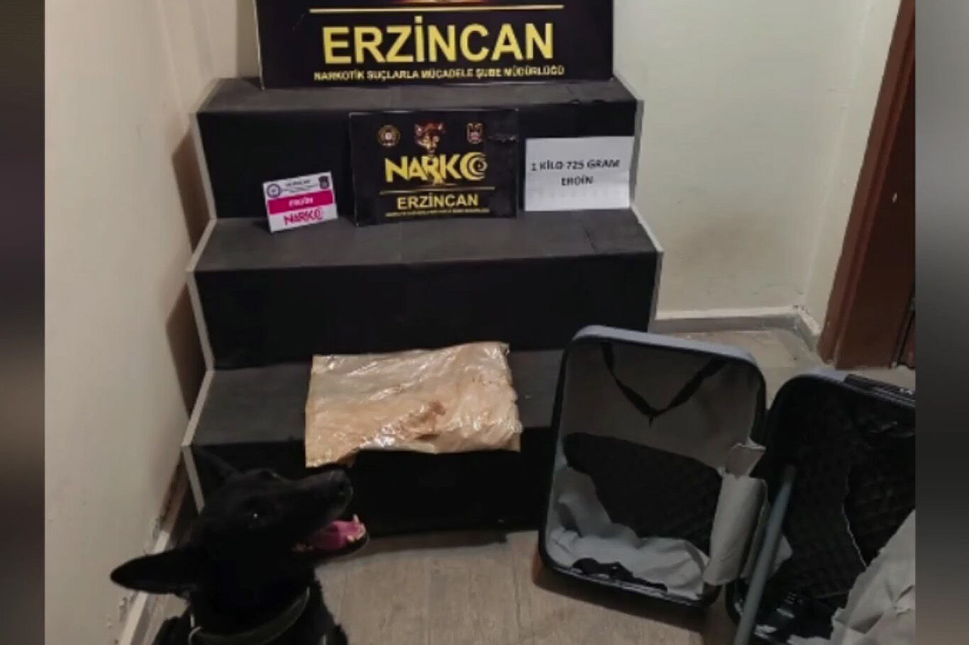 Erzincan'da 1 kilo 725 gram eroin ele geçirildi: Bir tutuklama