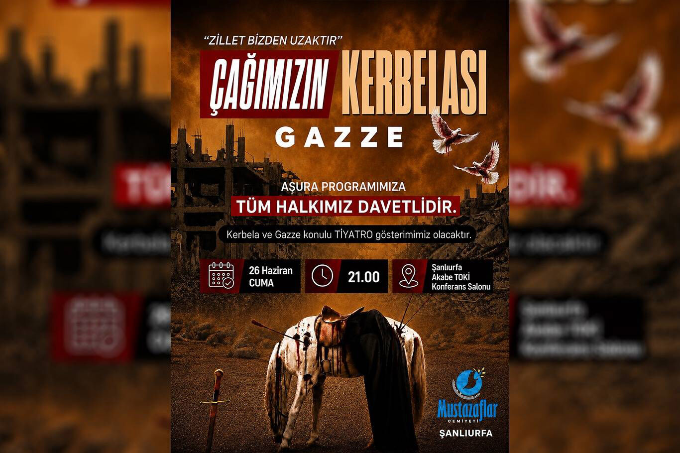 Şanlıurfa'da 'Çağımızın Kerbelası Gazze' programı düzenlenecek