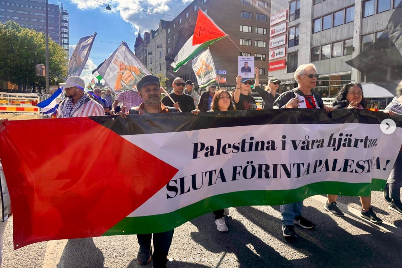 Stockholm'de Gazze için protesto 