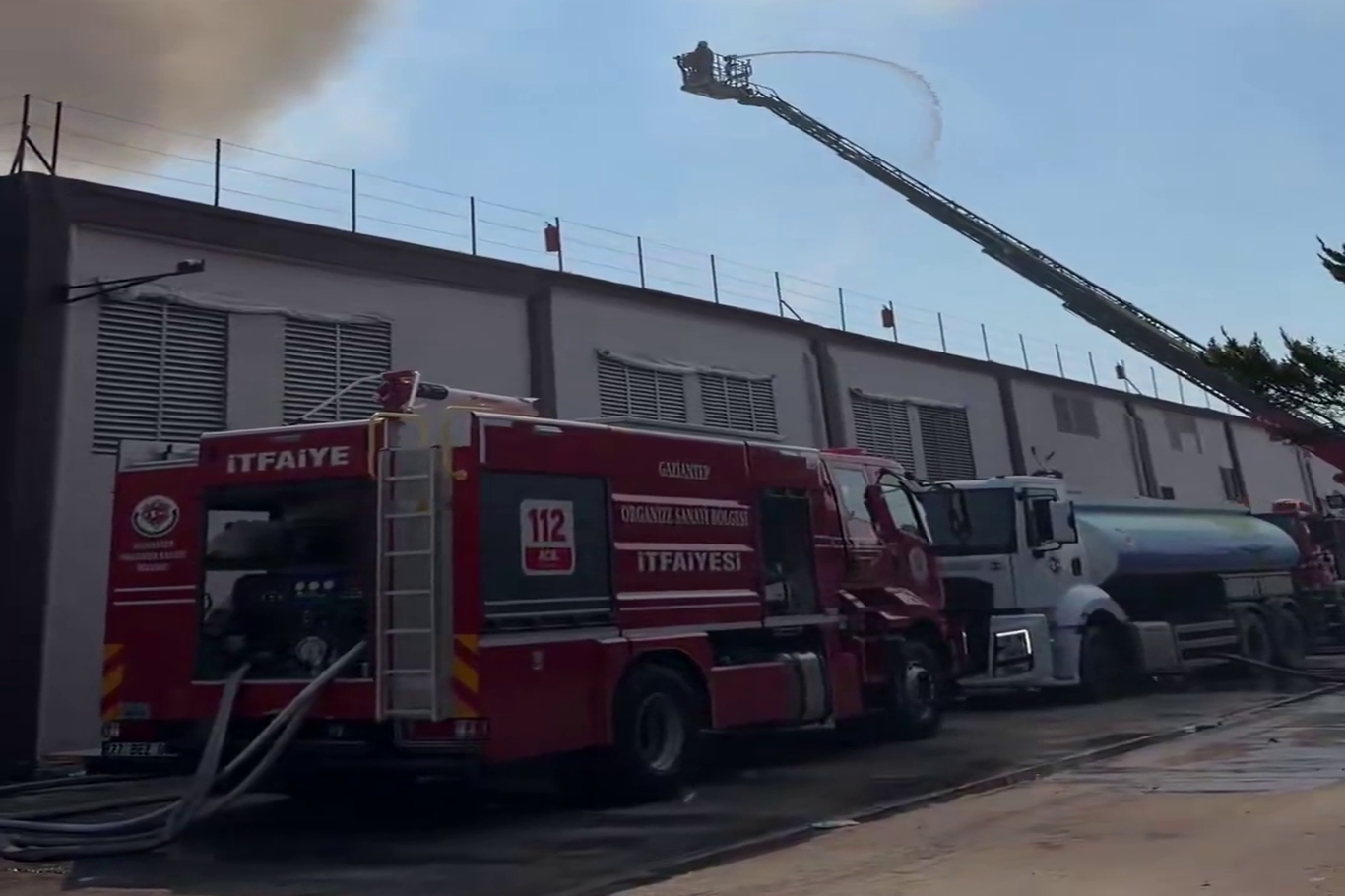 Gaziantep'te pamuk ipliği tesisinde yangın